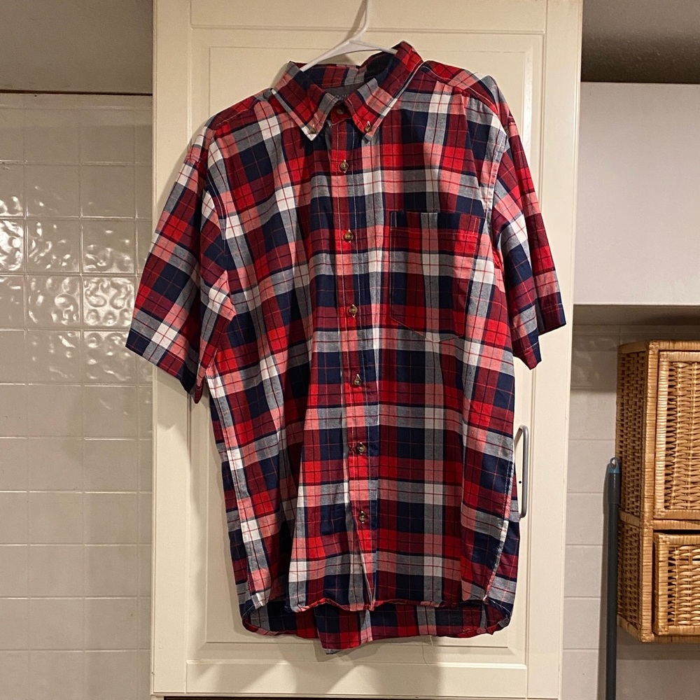 EUC Stillwater supply co Men's Red and Blue Plaid Shirt size XL